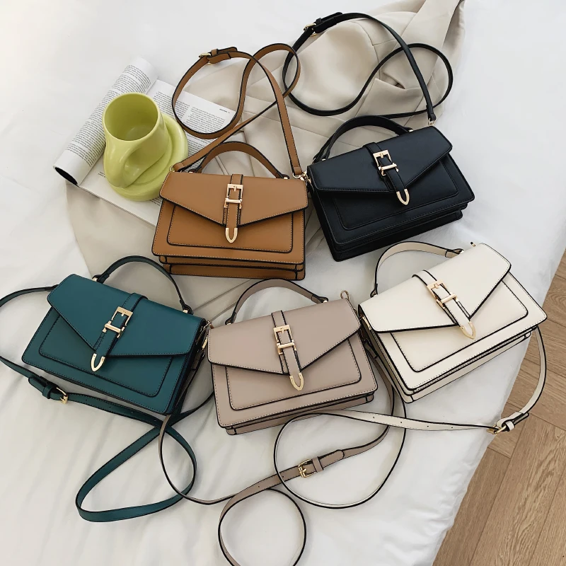 Fashion Small Square Crossbody Bags for Women 2024 Trend Purses and Handbags Designer Luxury Shoulder Bags Female PU Leather Sac