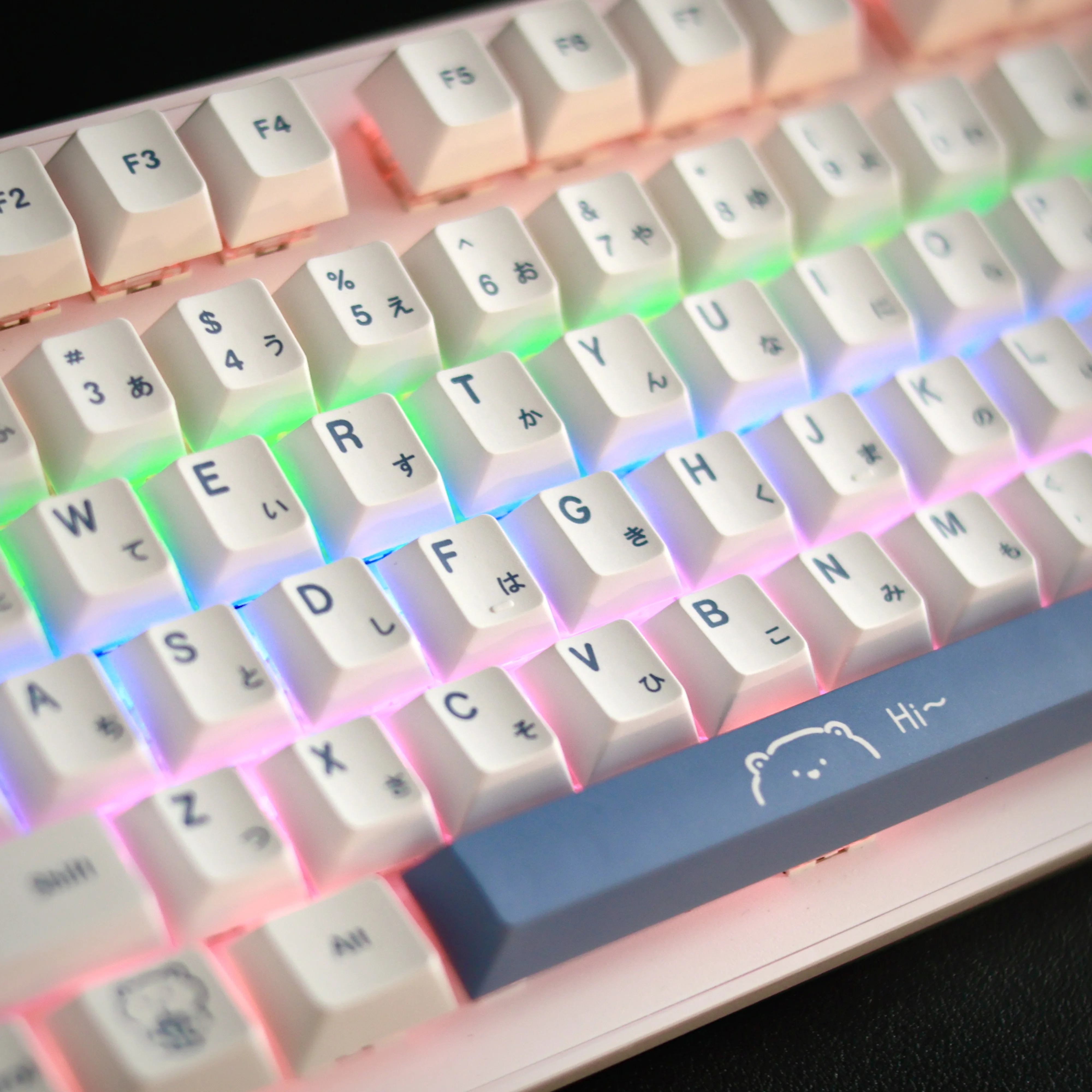 Cute PBT Keycaps 138 Keys Simple Bear Key Cap Chreey Profile Keycap Dye Sublimation Mechanical Gaming Keyboard Keycap MX Switch