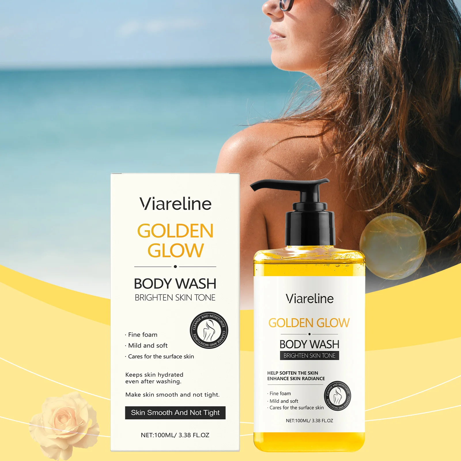 Viareline Moisturizing Body Wash Clean, Gentle, Refreshing And Comfortable Smooth Moisturizing And Nourishing Skin