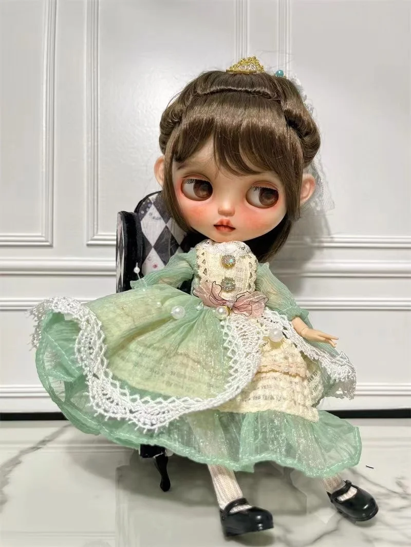 Neue OB24 Kleid 30CM 1/6 BJD Blythes Puppe Kleidung Kleid Up Puppe DIY Kleidung Zubehör Für Mädchen Geschenk