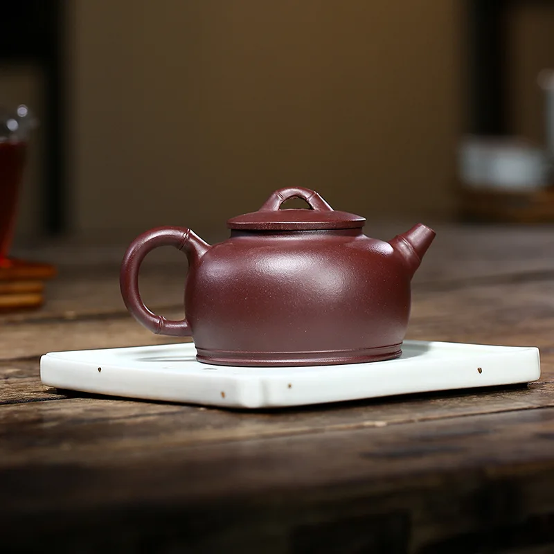 High Quality Yixing Zisha Teapot Tea Set Ore Purple Clay Handmade Jade Tube Pot Household Brewing Single