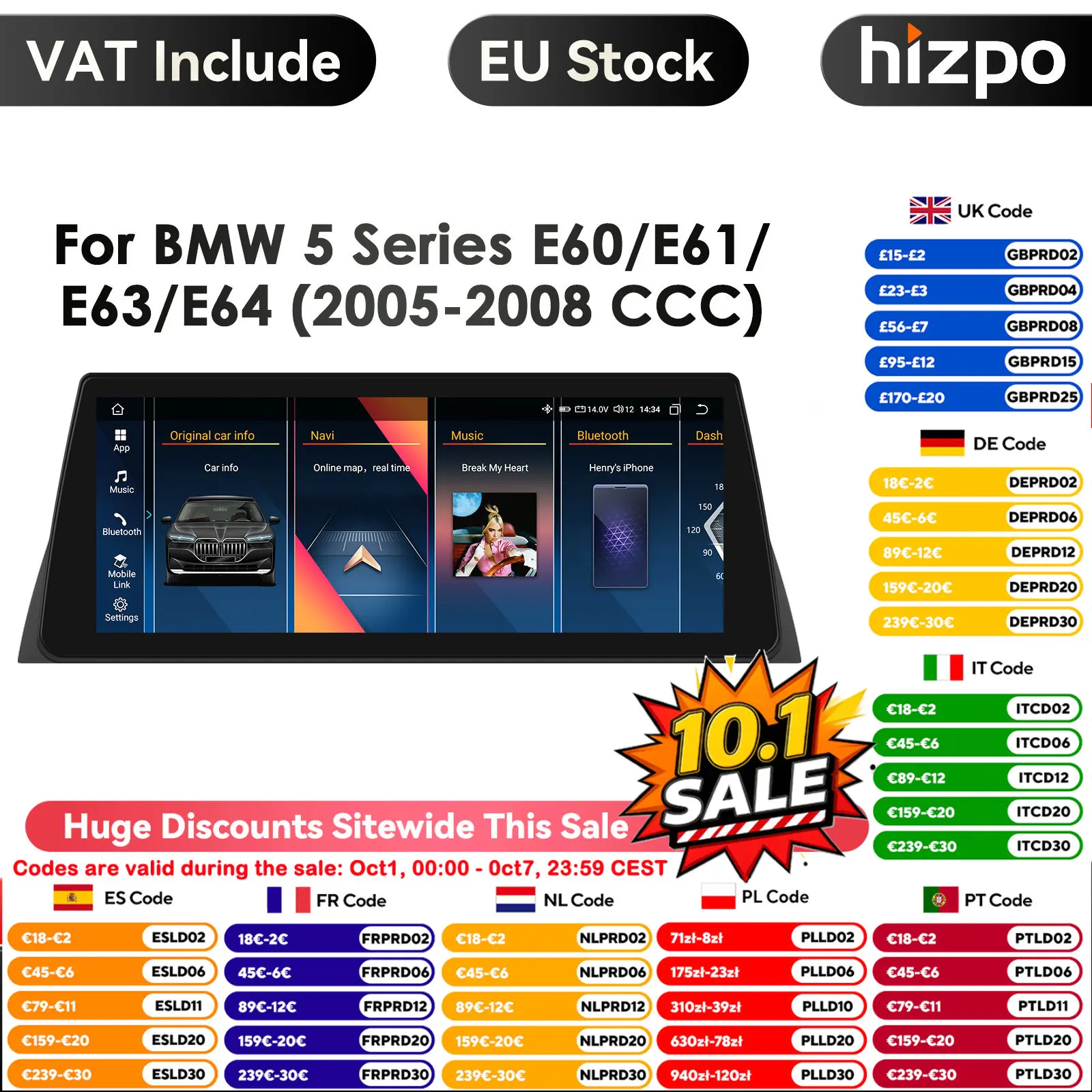 2din Android autoradio lettore Video multimediale per BMW serie 5 E60 E61 E63 E64 serie 3 E90 E91 E92 E93 GPS Stereo Carplay 4G RDS