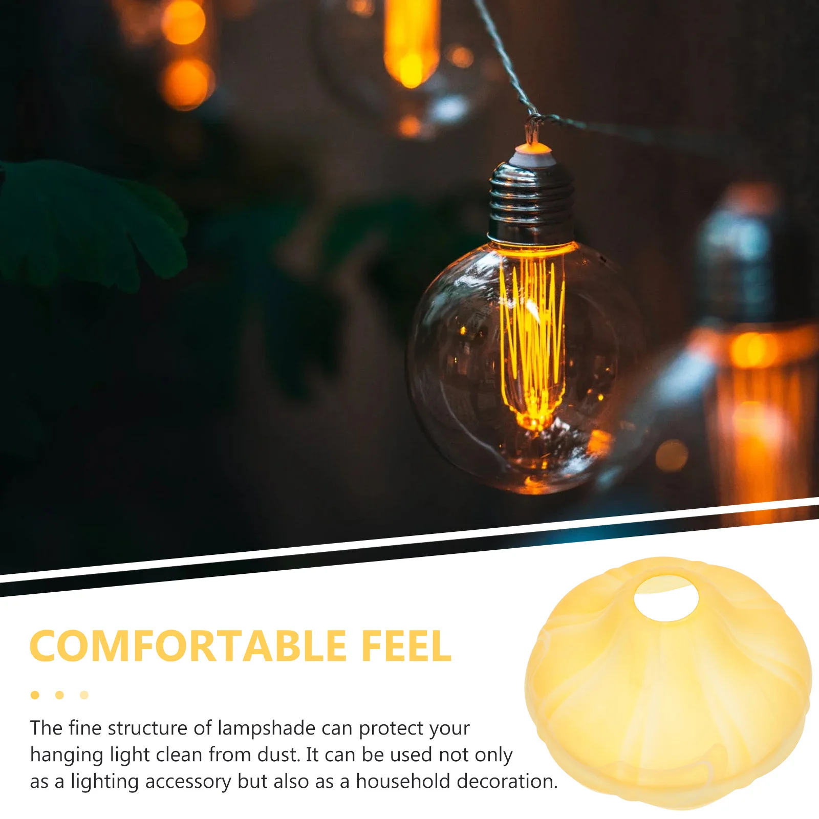 

Premium Glass Lampshade Durable Ceiling Pendant Light Cover Decorative Home Lamp Holder Hanging Light Accessory