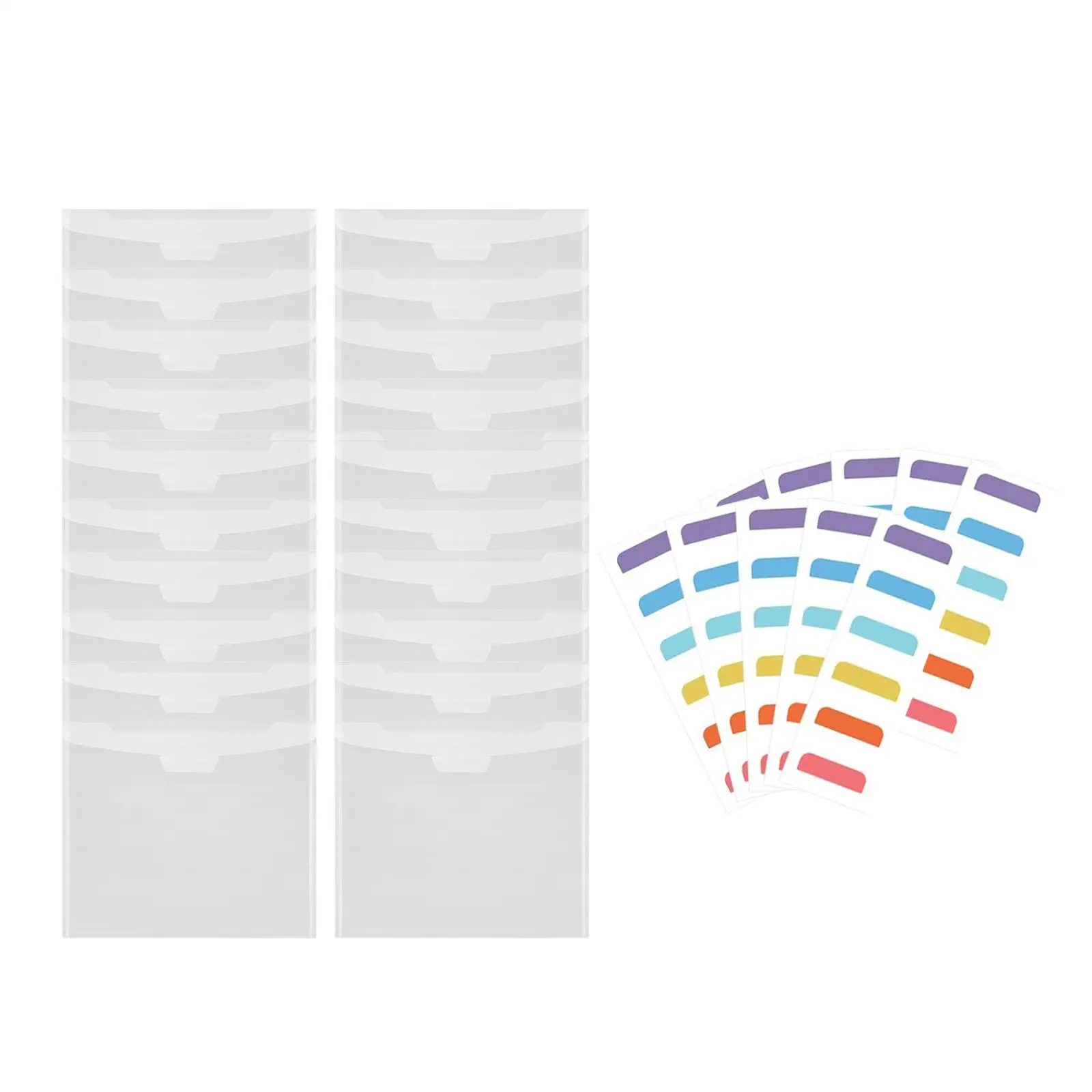36x مجلدات المستندات مغلفات ملفات مقاومة للغبار مع 60 علامة تبويب مؤشر مغلفات المستندات لاستلام الفواتير وبطاقات جواز السفر والصور المنزلية