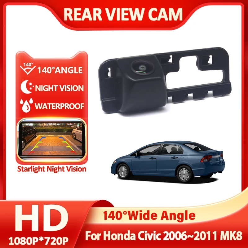 

CCD Waterproof Car Reverse Backup Parking Rear View Camera For Honda Civic 2006~2008 2009 2010 2011 MK8 Night Vision Reversing