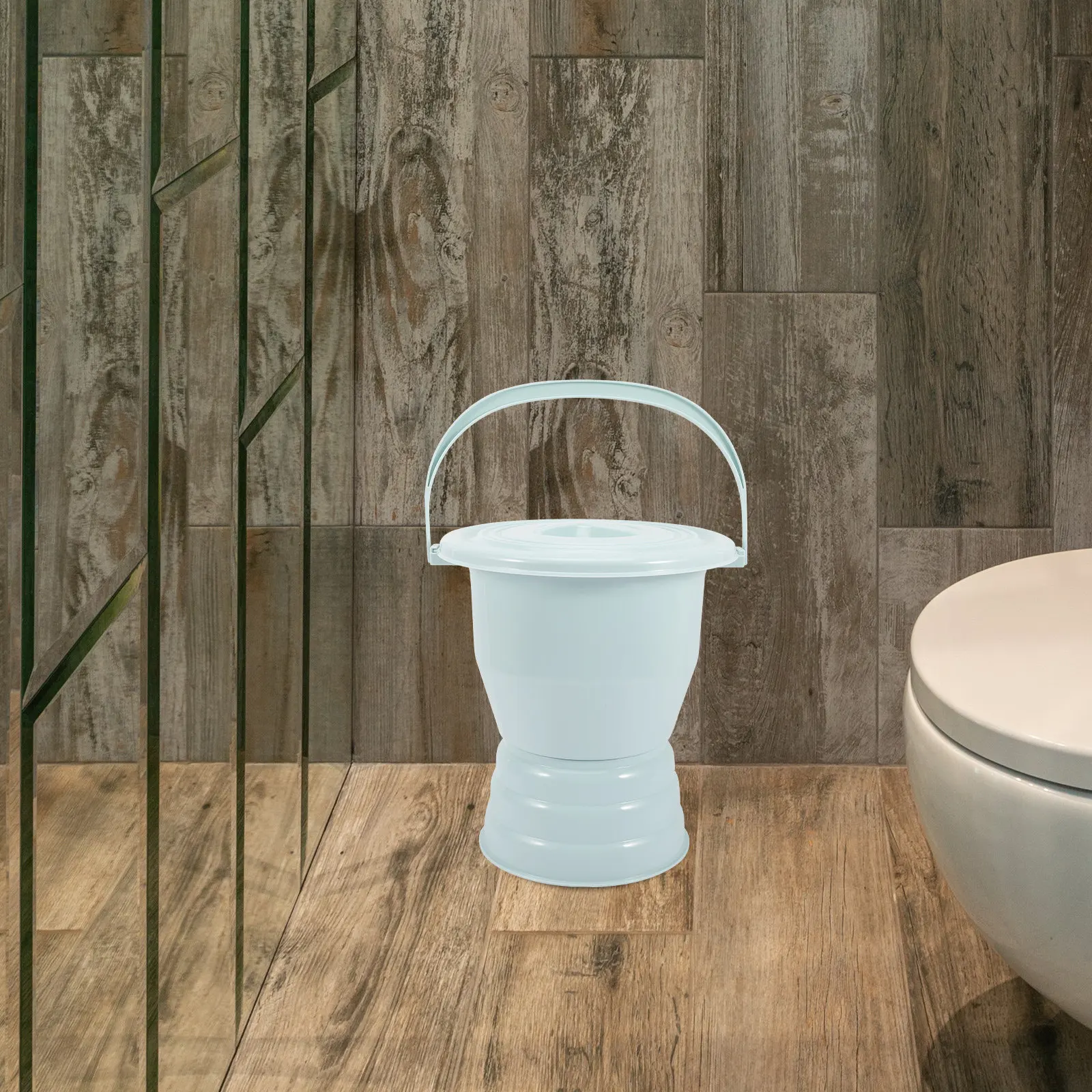 

Thickened Portable Chamber Pot for Adults Elderly Hospital Home Use Heavy Duty Plastic Urinal with Lid Non Slip Bottom