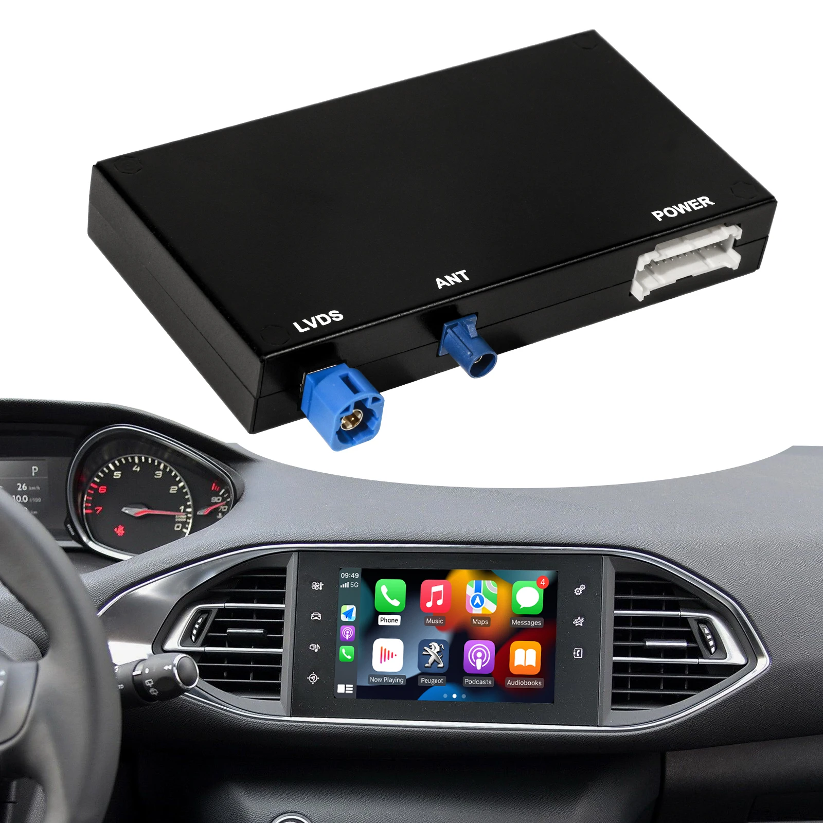 NWE inalámbrico Apple Carplay Android Auto se adapta a Peugeot y Citroren SMEG y MRN NAC 208 308 508 3008 y C4 DS3 DS4 DS5 cámara de marcha atrás