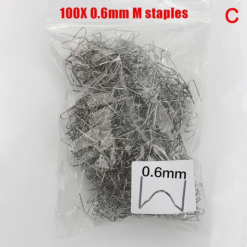 100 шт., автомобильный пластиковый ремонт, сварочный гвоздь, стандартные предварительно вырезанные волнистые скобы, ремонт кузова, сварочный горячий степлер ~