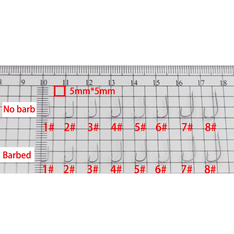 Ami da pesca piccolo da 100 pezzi 1 # -10 #   Nobile spinato Uncircle No Eye Amo Piccoli ganci per polsini per carpa nera Attrezzatura da pesca equipamentos