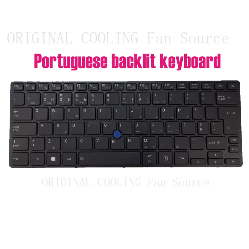 R+  Portuguese backlit keyboard for Toshiba Tecra X40-D TBM16N66P0J356 G83C000J95PT