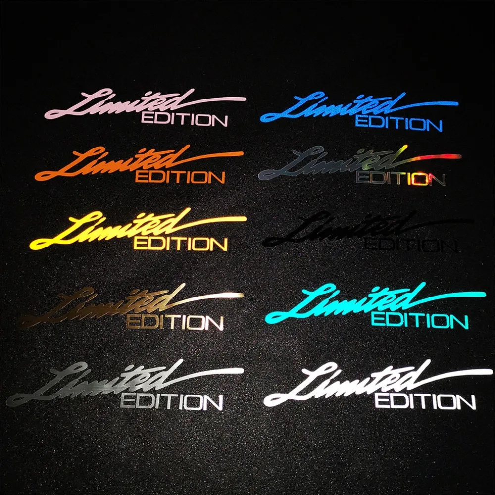 Car LIMITED EDITION Sticker Creative Laser Reflective Car-styling Sticker Vinyl Reflective Laser Decal Car Decoration Accessory