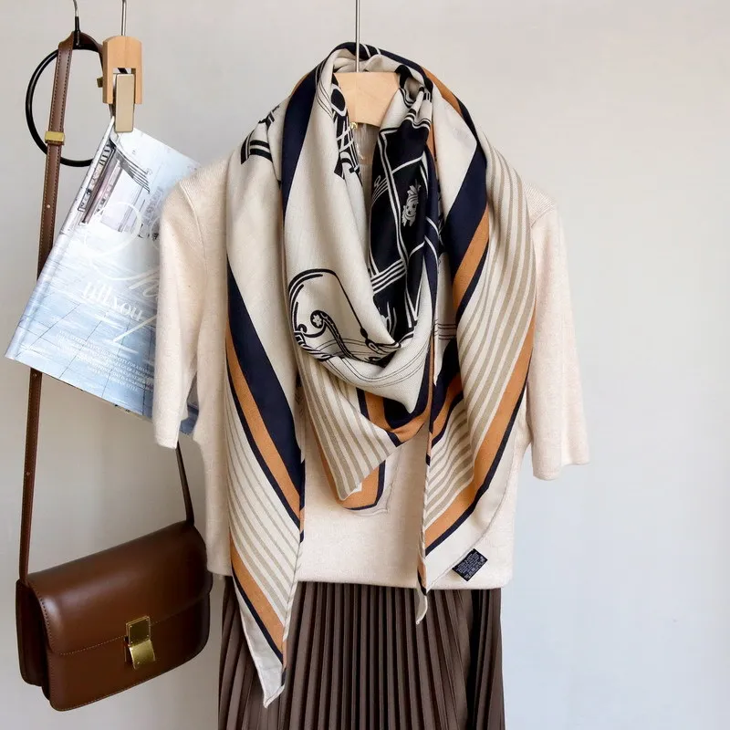 Triangle Shape Wool Silk Scarf Hems Rolled Edges Shawls Scarves Bandana Bag Clothing Decoration Hair Neck Accessories