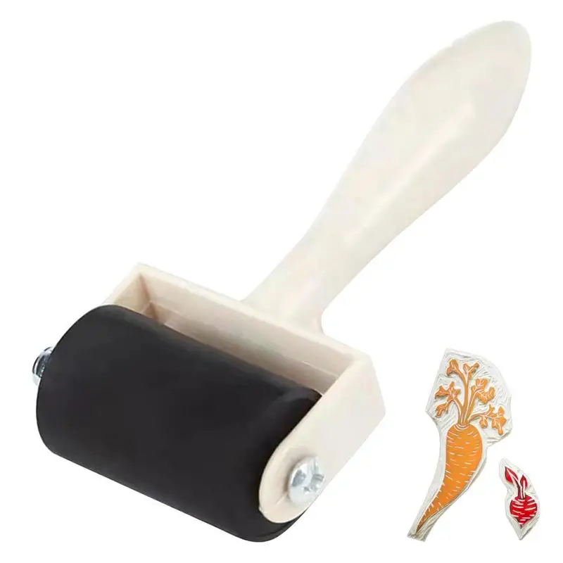 Professional Rubber Roller Ink Painting Printmaking Roller Art Craft Projects Ink Stamping Tool Paint Roller