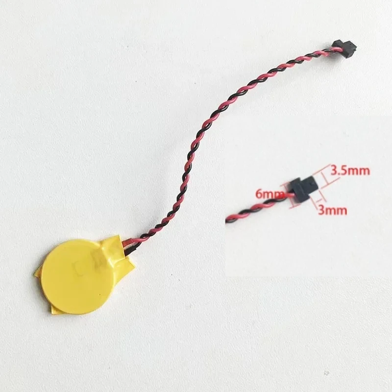 

Newest Notebook BIOS CMOS Laptop Motherboard PLC 3V CR2032 CR 2032 Li-ion Cell Button Battery w/ Black Plug 2Pin Cable