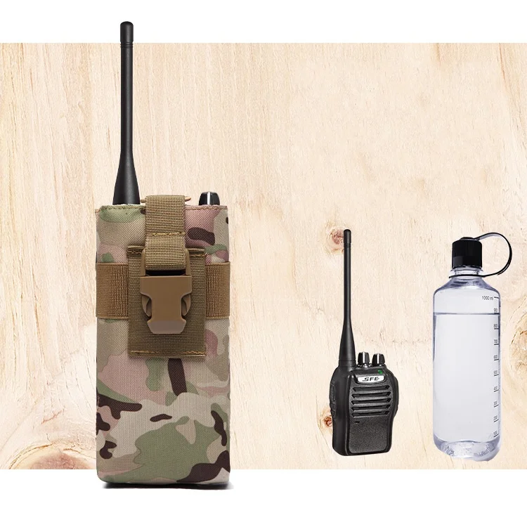 

Outdoor Tactical Water Bottle Holder Molle Radio Pouch Airsoft Walkie Talkie Holster Camping Hunting Canteen Water Bag