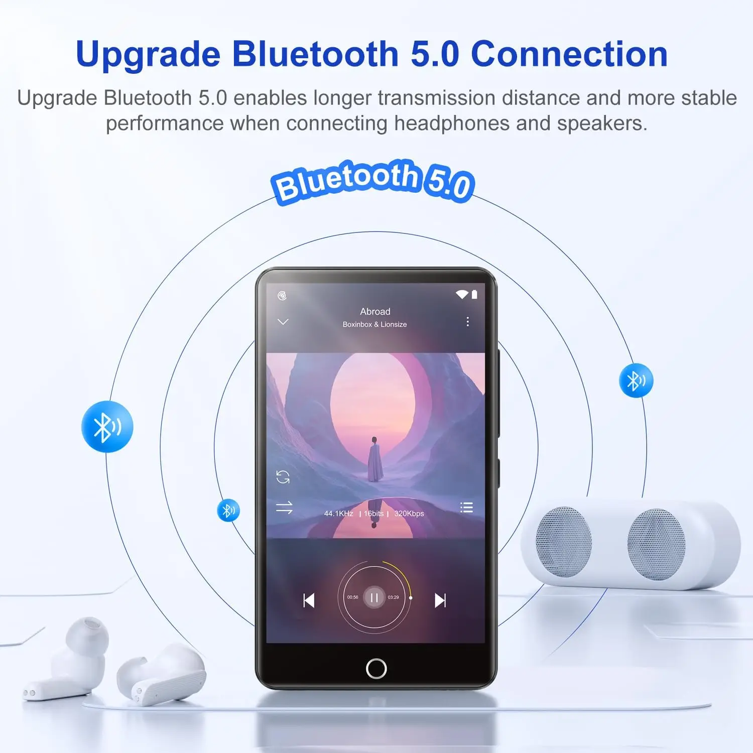 블루투스 및 WiFi 기능이 있는 96GB(32GB+64GB), 스포티파이, 오디블, 디저, 앱 스토어가 지원되는 4.02인치 터치스크린, 디지털 HIFI 뮤직…