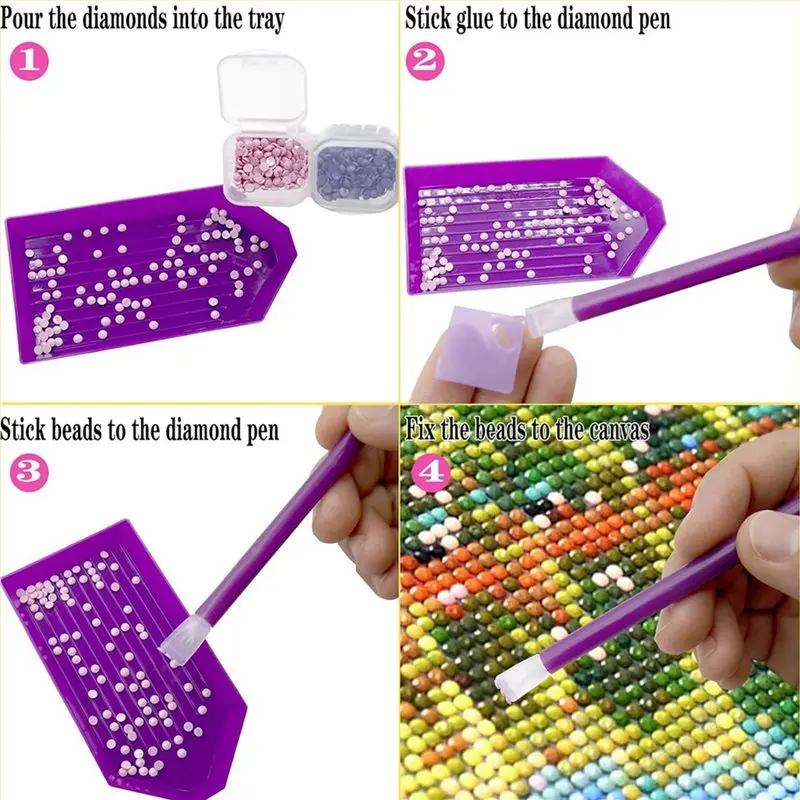 AT53 3 Set 5D Diamond Art Painting Tools And Accessories Kit, Diamond Art Painting DIY Accessories view 3