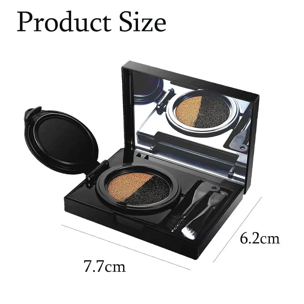 Portable 2 in 1 Eyebrow Cream with Stamp Waterproof Brow Powder Sweatproof Anti-Smudge Eyeliner Cream