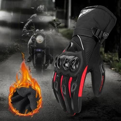 Motorcycle Winter Gloves Full-finger Thickened Velvet Outdoor Riding Moto Motocross Gloves Windproof Waterproof Anti-slip Gloves
