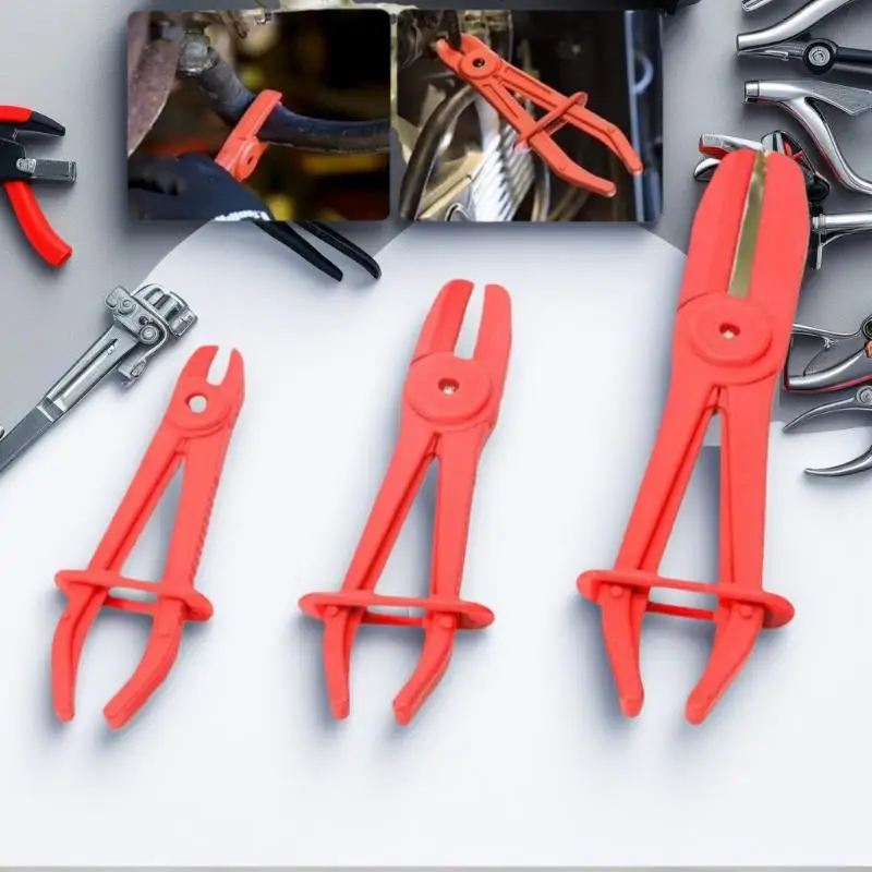 ★▲1Pcs Brake Fuel Water Line Clamp Plier Hands Free Tool Nylon Hose Clamp Tool Set Car Repair Tools Hose Pliers