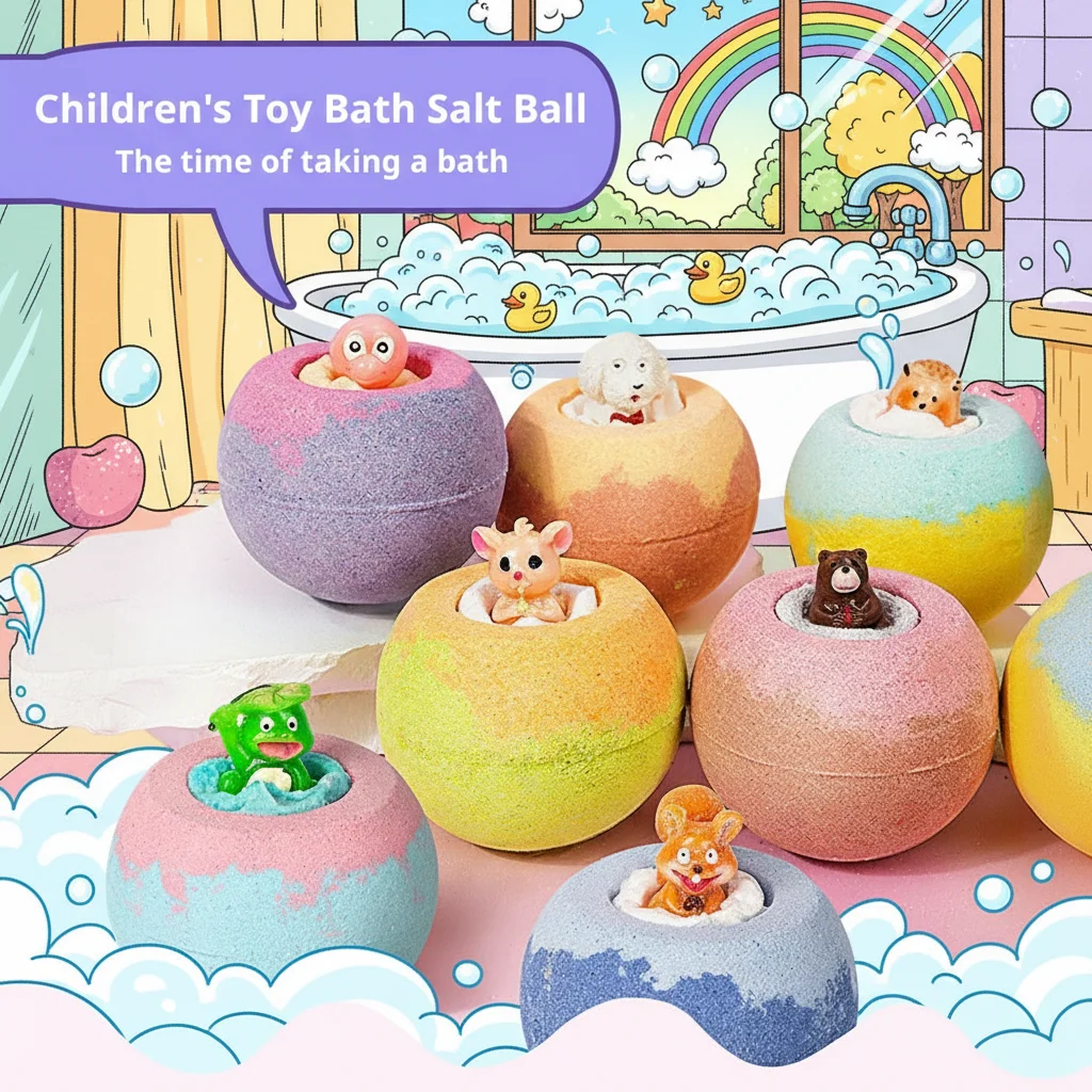 100g Essential Oil Bubble Bomb for Kids' Bath - Explosive Bath Salt Ball with Relaxing Aromatherapy for Children's Bath Time Fun