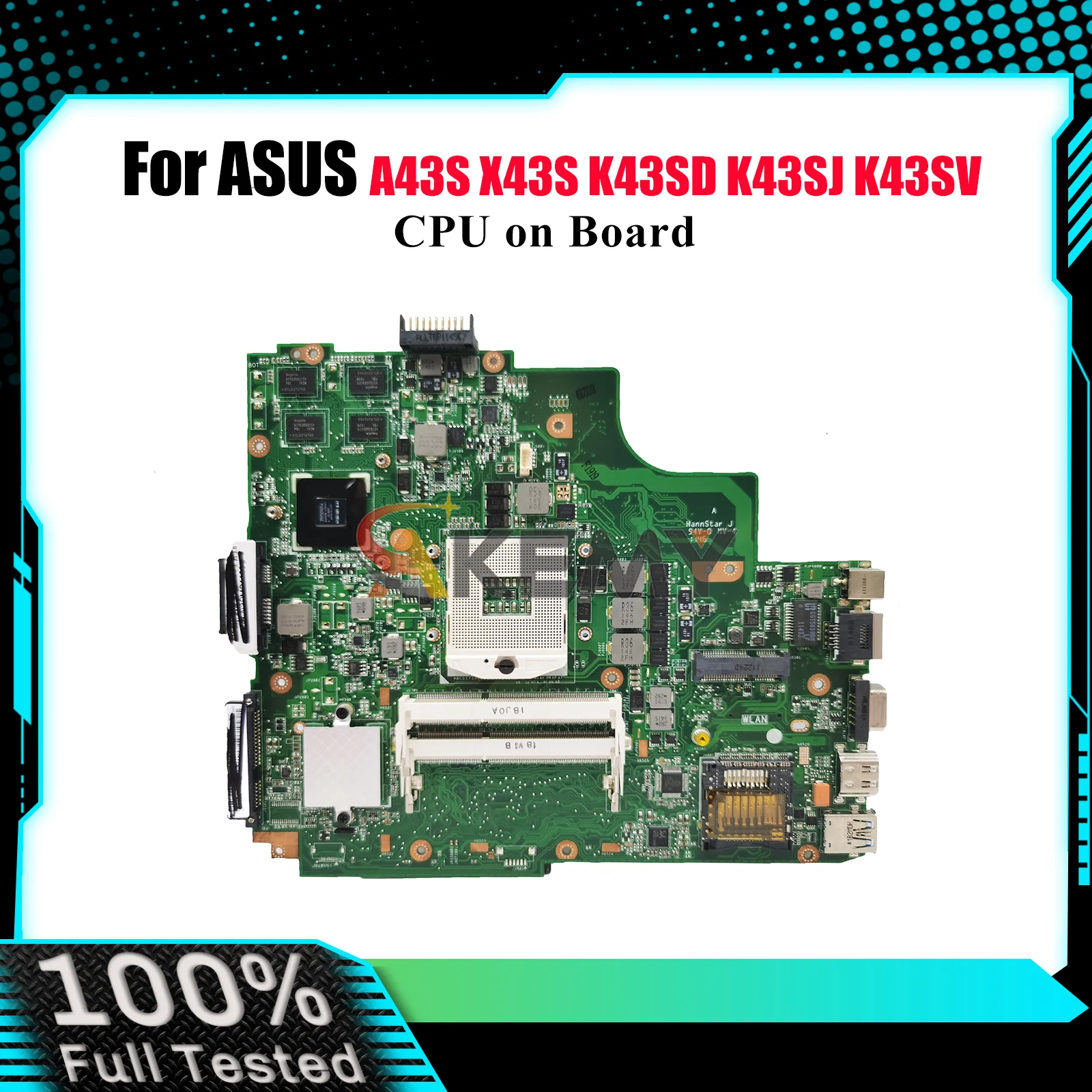 

K43SD Материнская плата для ноутбука ASUS K43SD A43S X43S K43SJ K43S K43SM K43SV Материнская плата для ноутбука с процессором tests ОК быстрая доставка stk