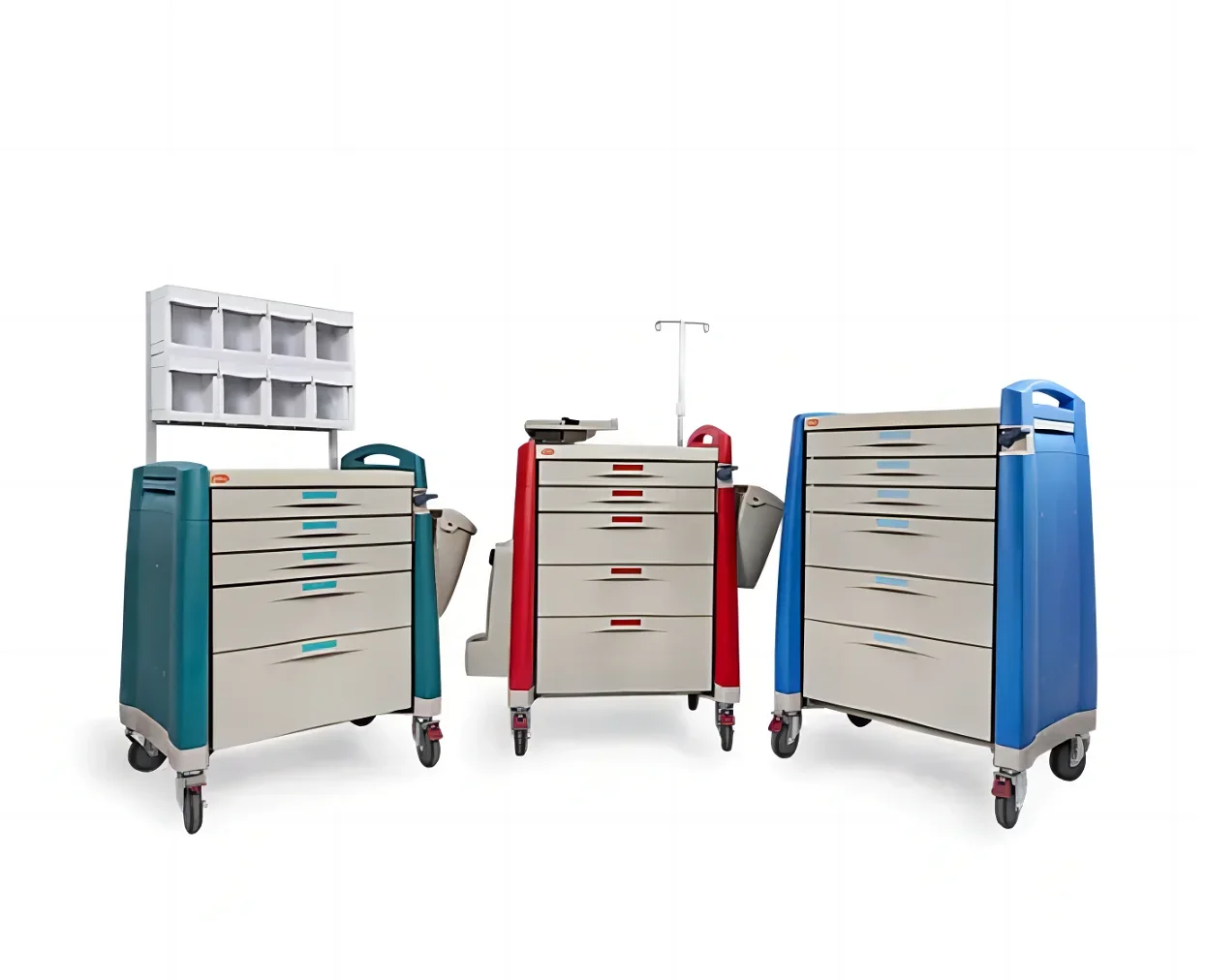 Carrello medico di emergenza in ABS per mobili ospedalieri per carrello per medicinali ospedalieri