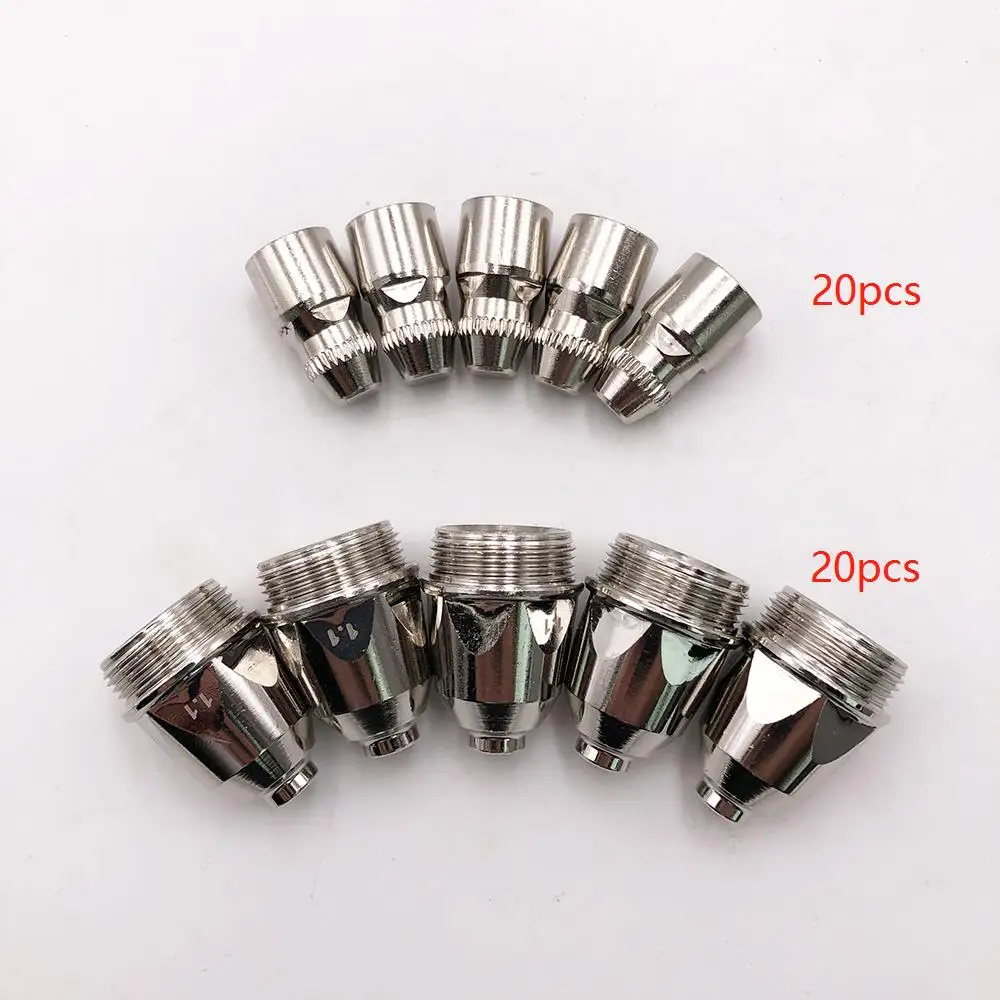 Hafnium 20PK Nozzle 1.1mm 1.3mm 1.5mm 1.7mm 1.9mm  + 20PK Electrode P80  Feimate Air Plasma Cutting Torch Consumables