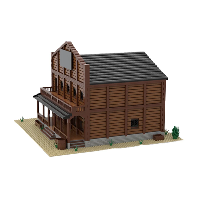 Street View Architecture Series MOC-135953 Medieval West House Building Block DIY Model Collection Kid Desktop Display Brick Toy