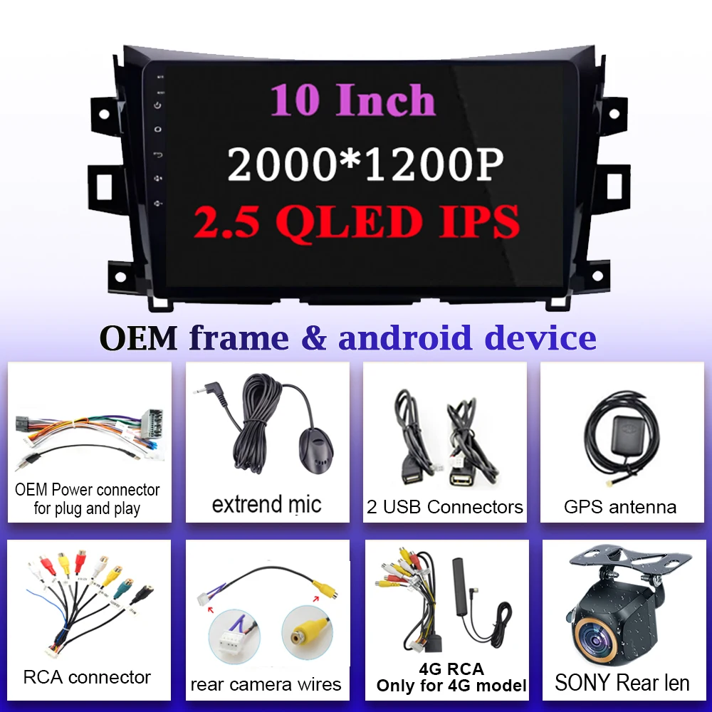 10 Inch Carplay Android 16 For Nissan NAVARA Frontier NP300 2015 - 2024  Car Radio Stereo Multimedia Video Player 5G GPS
