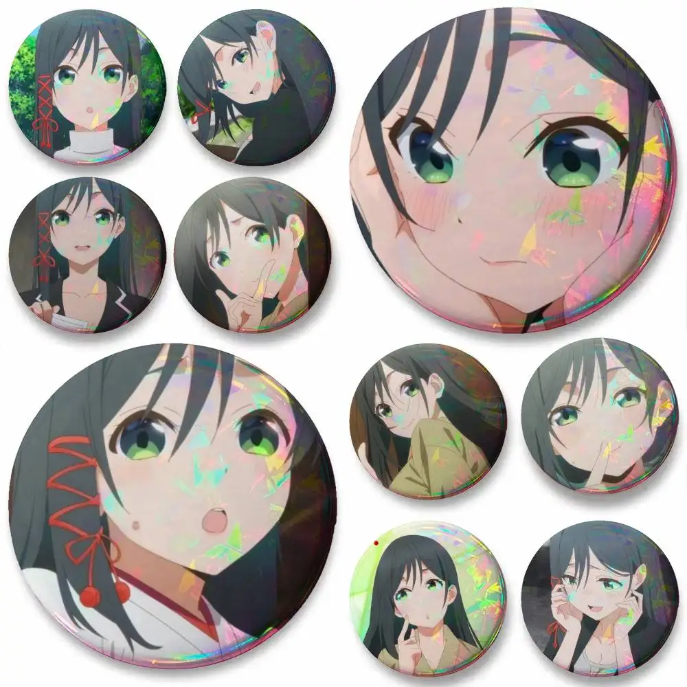 Amagami-san Chi No Enmusubi Yae Amagami Badge Tinplate Meme Round Brooch For Hat Bag Creative Lapel Jewelry Accessories Gifts