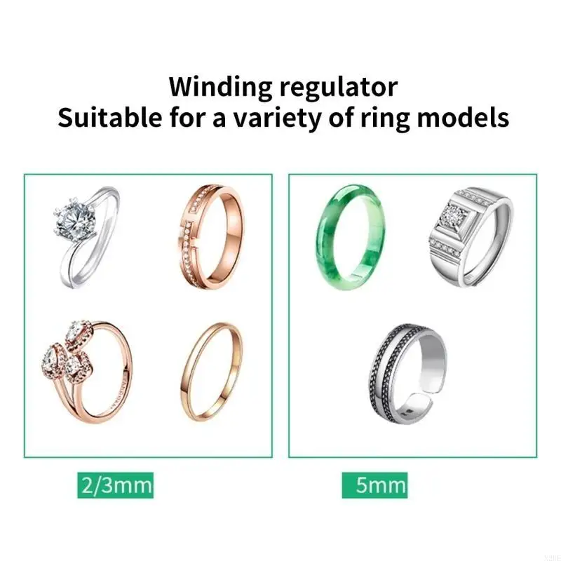 N2UE Multipurpose Craftsmanship Rings Sizings Tool Adjuster Sturdy Silicone Materials Mandrel for Perfectly Fitted Rings