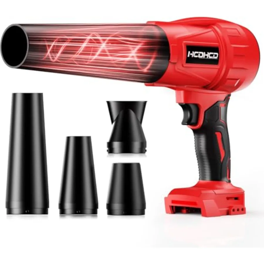 

Аккумуляторная воздуходувка Milwaukee M18 18В, 580000 об/мин, турбовоздуходувка с 4 насадками, легкая ручная воздуходувка для патио
