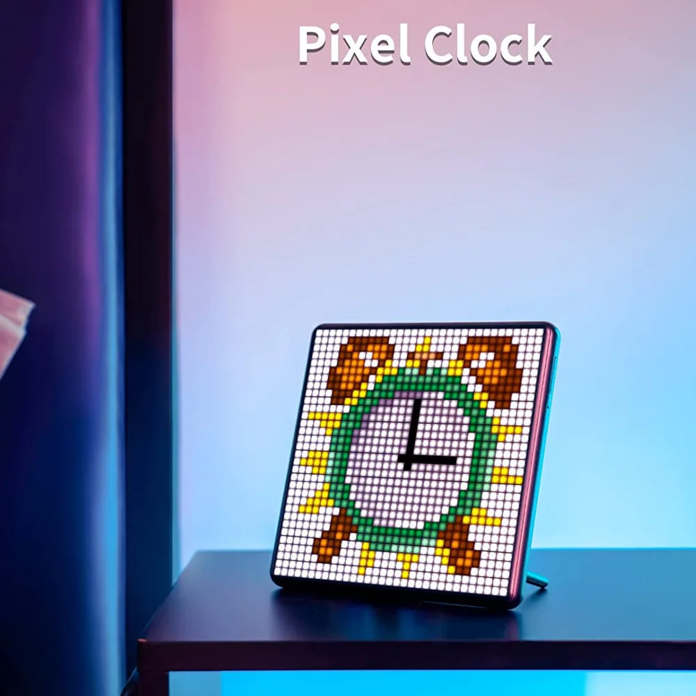 Divoom Pixel Screen Desktop Decoration RGB Clock Atmosphere Light Pickup DIY Dynamic Frame Gaming Room