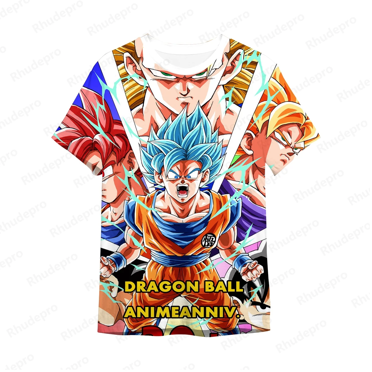 T-shirt estampada 3D Dragon Ball dos homens, Goku, Hip Hop, Cosplay, alta qualidade, manga curta, novo, moda Y2K, 5XL