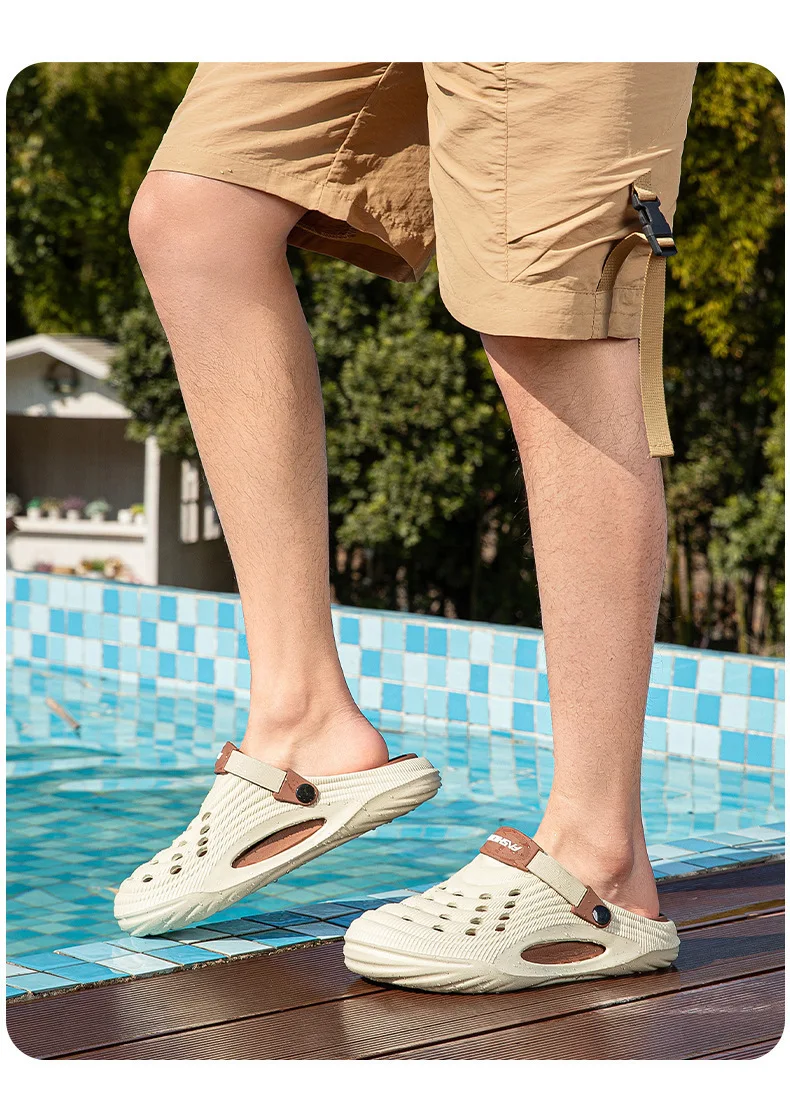 Unisex Sommer EVA Clogs – Rutschfeste Dicksohlen-Hausschuhe für Drinnen/Draußen, Geruchsneutrale Gepolsterte Pantoffeln für Männer und Frauen – Detail 5