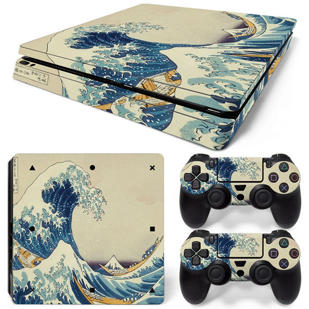 

Great wave New Arrival Custom Newest Waterproof Skin Sticker for PS4 Slim