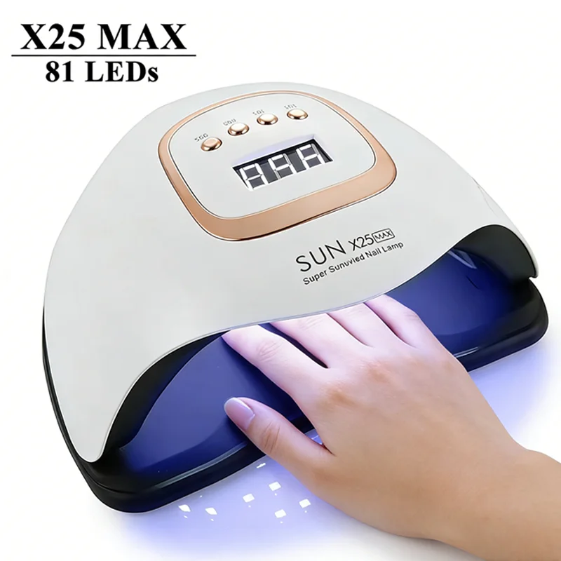 UV Nail Art Lamp 110V-240V Nail Dryer with Timer for Fast Curing Without Blind Spots Home Salon Professional Gel Curing Lamp