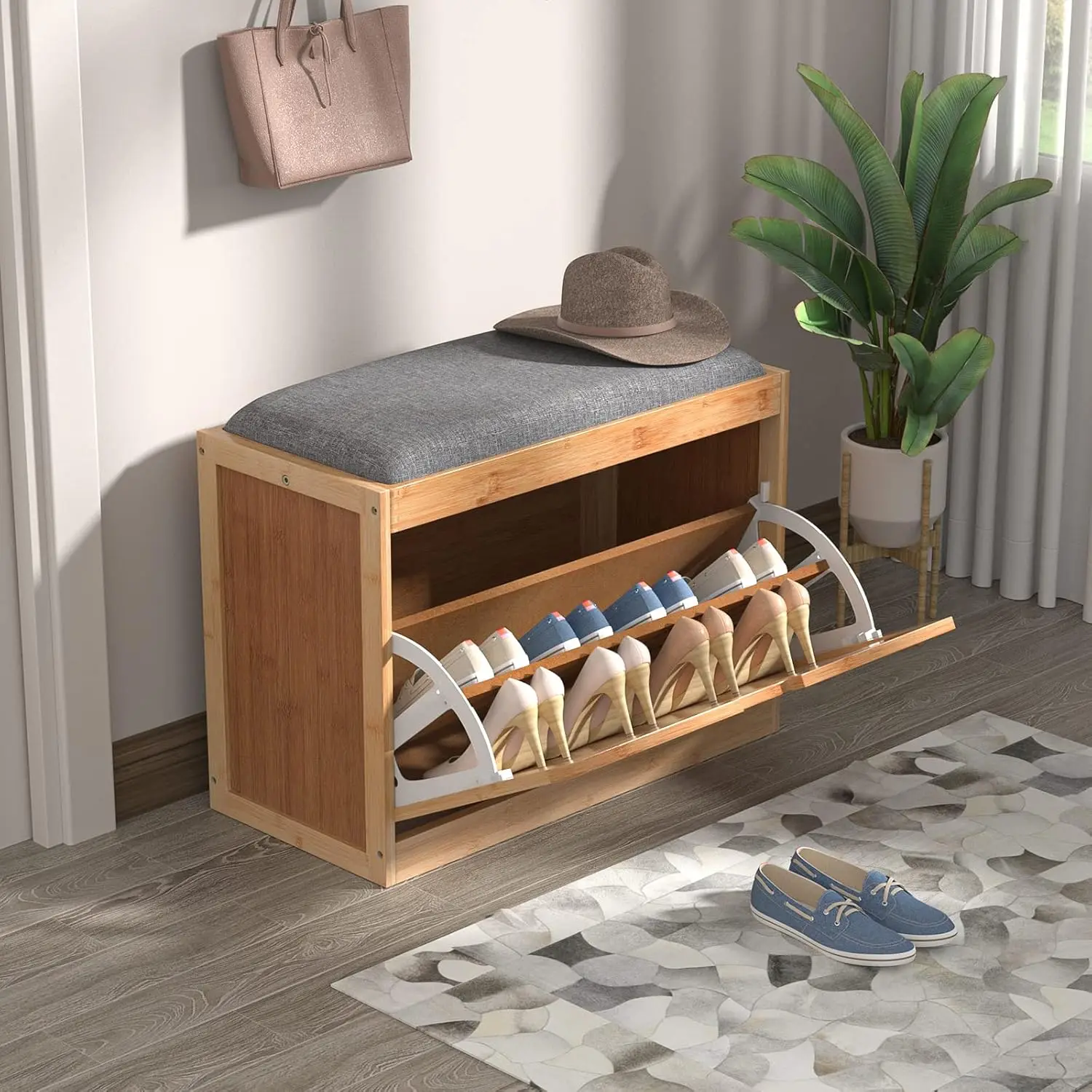 

！@Combohome Space Save Furniture Shoe Rake Storage Cabinet Scarpiera Shoe Cabinet Storage Living Room Furniture