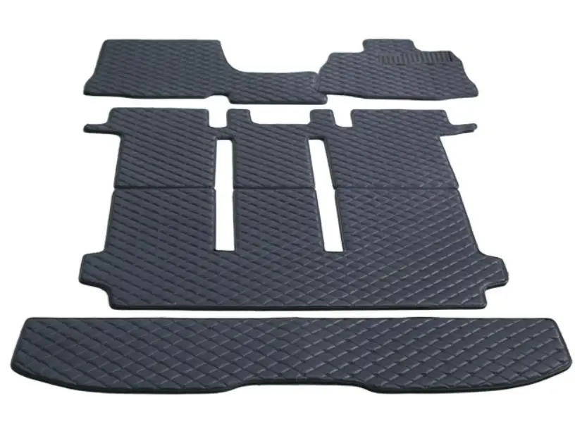 Custom full set car floor mats + trunk mat for Right Hand Drive Nissan Elgrand E52 2022-2010 7 8 seats waterproof carpets rugs