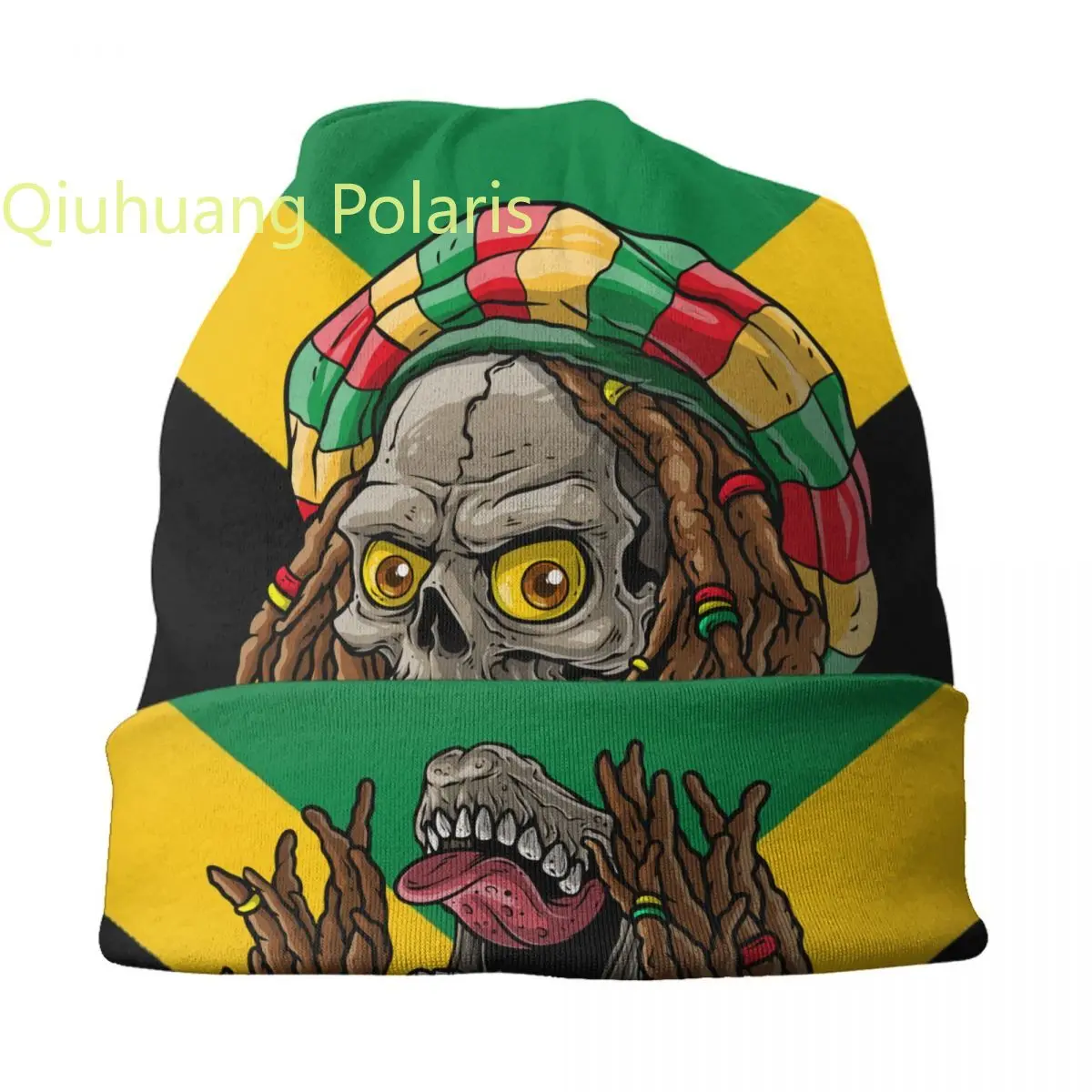 Fashion Jamaica Rasta Skull Skullies Beanies Caps For Men Women Unisex Trend Winter Warm Knit Hat Adult Jamaican Bonnet Hats