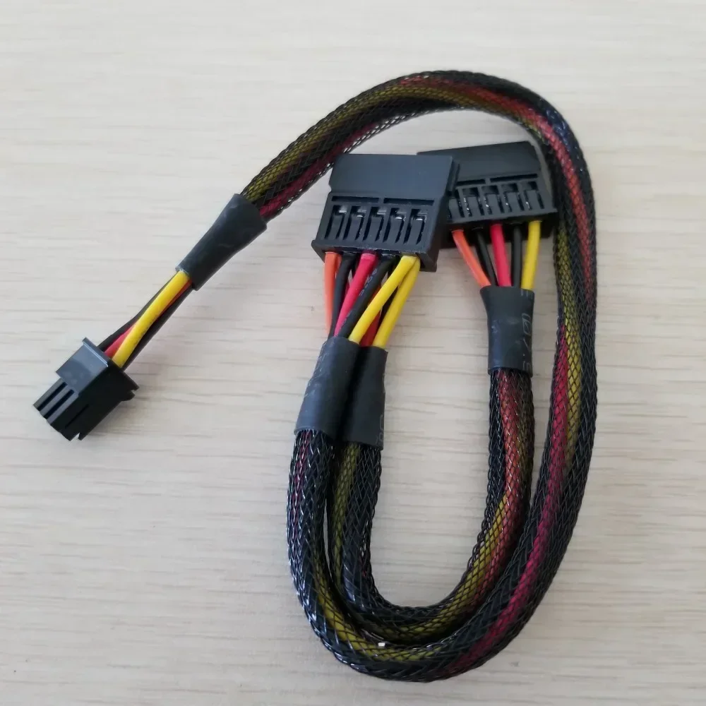 Piccolo cavo di alimentazione SATA da 6pin a Splitter a 15pin per DELL Vostro 3650 3653 3655 Computer Desktop HDD SSD espansione 50cm