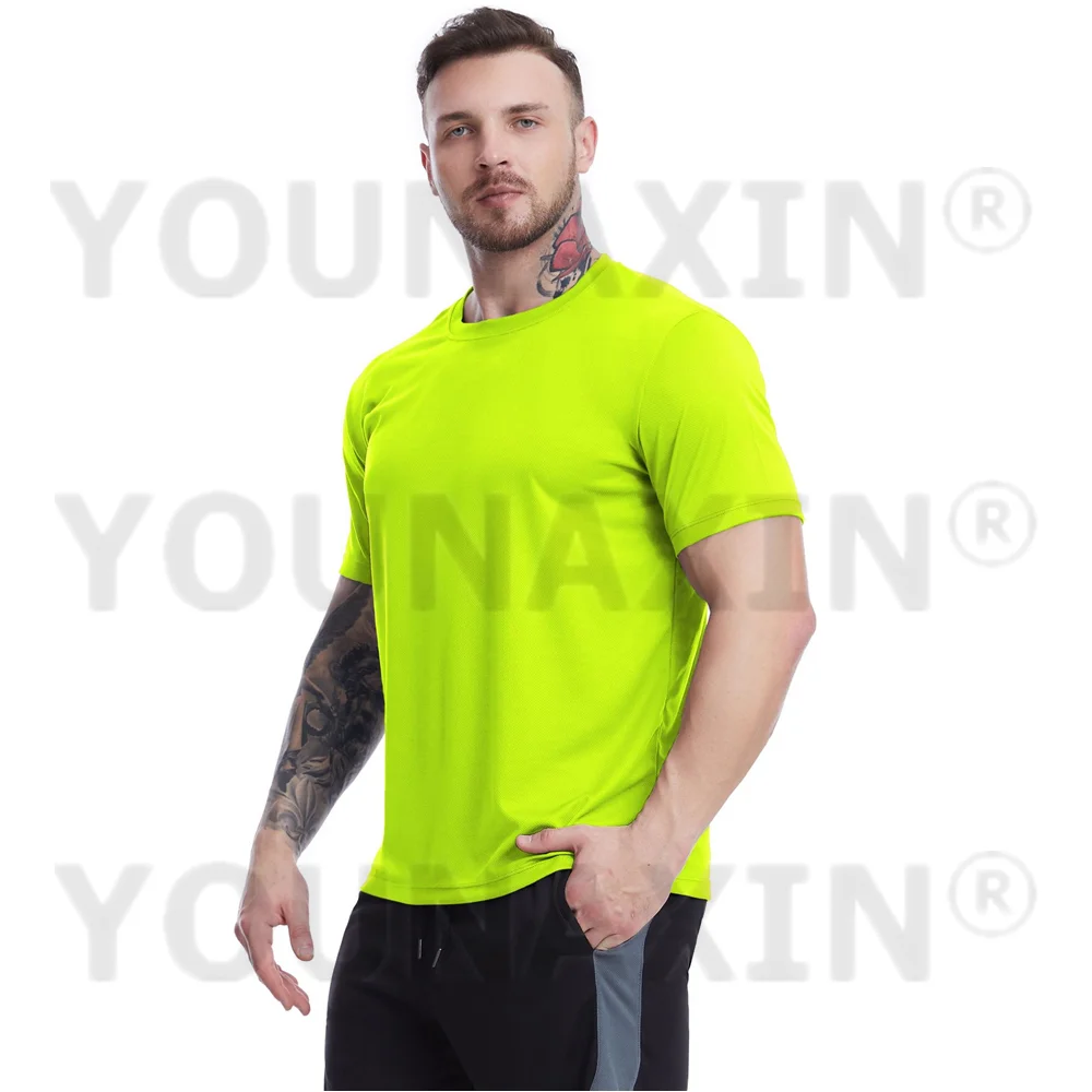 Men's Running Yoga Fitness Training Sports Loose Short Sleeves T-Shirt Mesh Top Basketball Sportswear Activewear M L XL 2XL 3XL