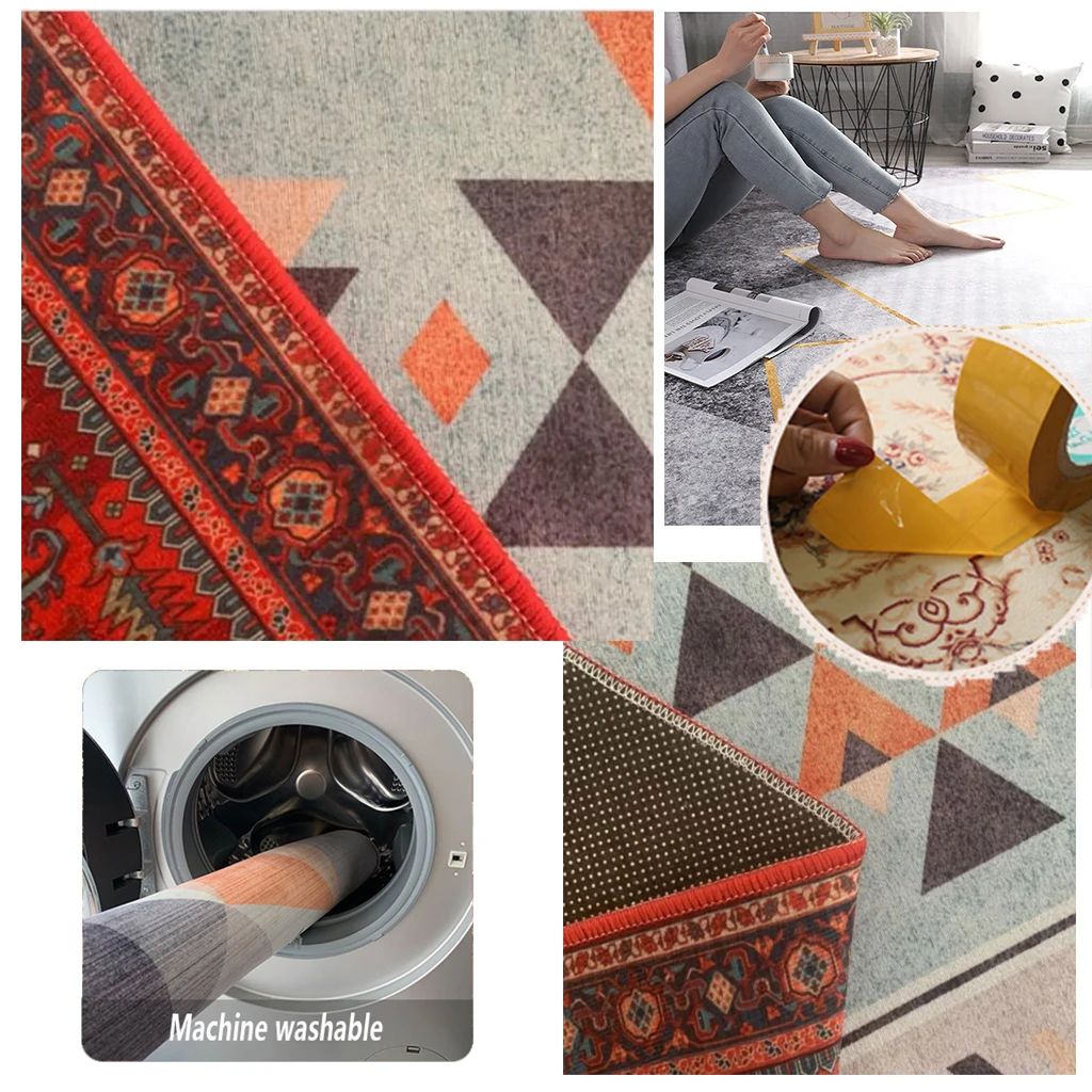 Luxury American Carpets Living Room Decoration Boho Bedside Bedroom Large Area Rug Non-Slip Mat Washable Lounge Rugs 200x300