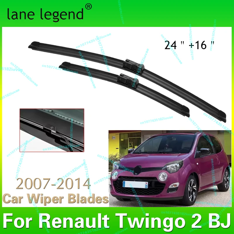 

Car Wiper LHD Front Wiper Blades Set For Renault Twingo 2 BJ 2007 - 2014 Windshield Windscreen Window Car Accessories 24"+16"