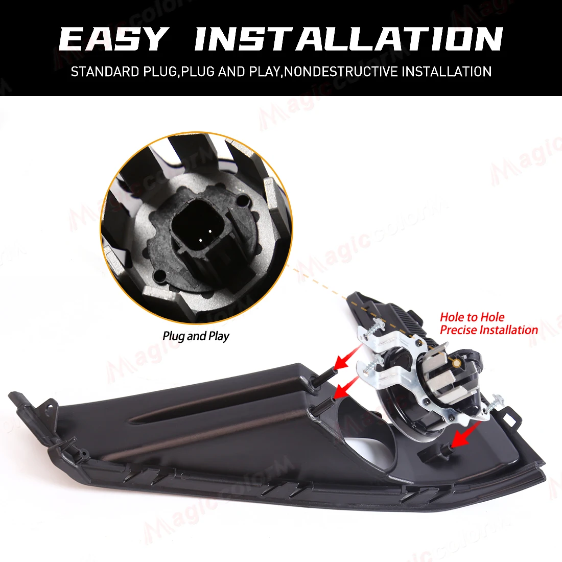 LED Fog Lamp For Honda CRV CR-V 2023-2024 Front Bumper Fog Light With Bulb Switch Wire Bezel Waterproof Car Accessories 12V