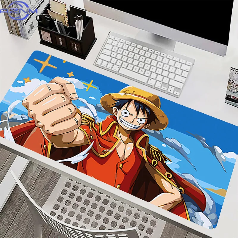 Large Mouse Pad Gamer Keyboard Pad O-one P-piece luffy Anime Gaming Accessories Extended Mat Table Lock Edge Computer Mousepad