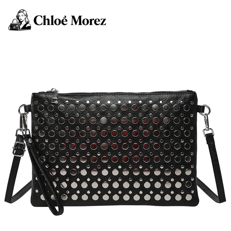 

Women's Bag New Korean Version Fashionable Rivet Shoulder Bag Large Capacity Casual Versatile Envelope Bag Bags for Women