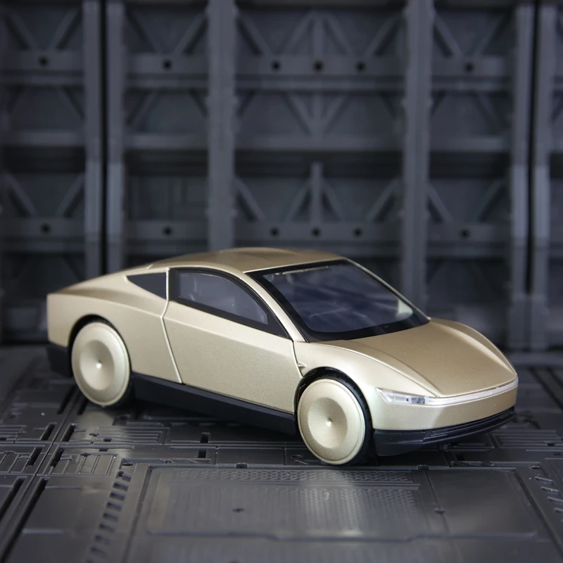 Ornamento de modelo de carro de liga ROBOTAXI 1:32, portas e capô do motor, porta-malas pode ser aberto tem funções de som e iluminação