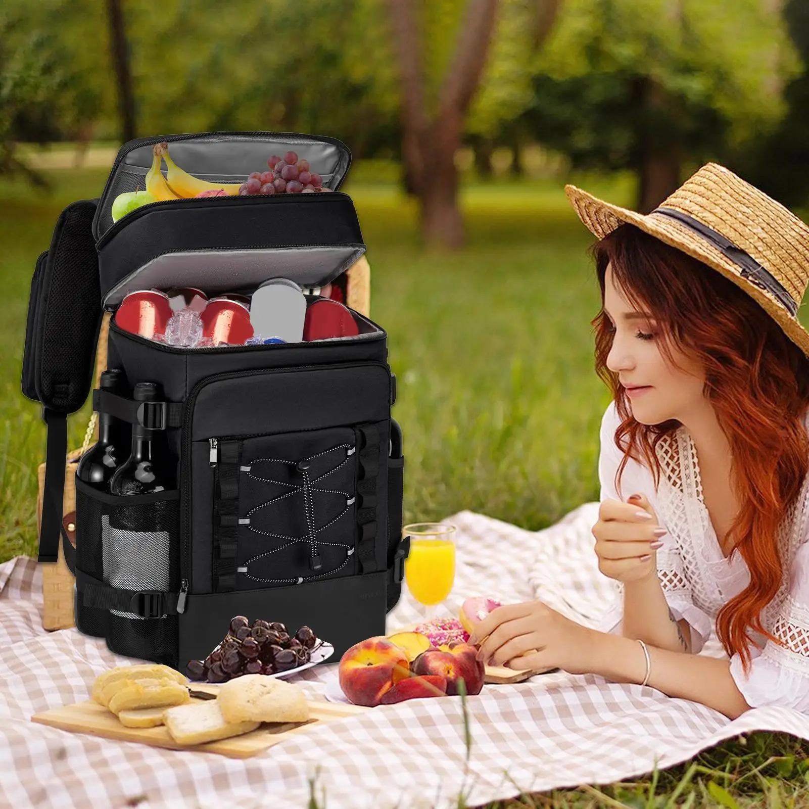 

Изолированный рюкзак-холодильник большой емкости, портативный рюкзак с ледяной грудью, сумка для льда, водонепроницаемый дизайн для кемпинга, рыбалки, пляжа